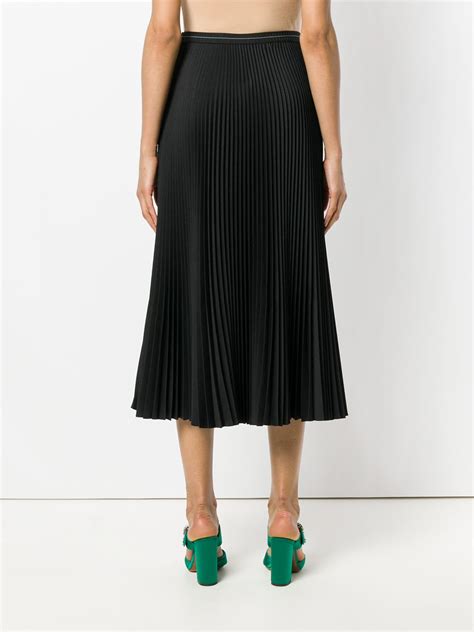 prada crystal mini skirt|prada pleated midi skirt.